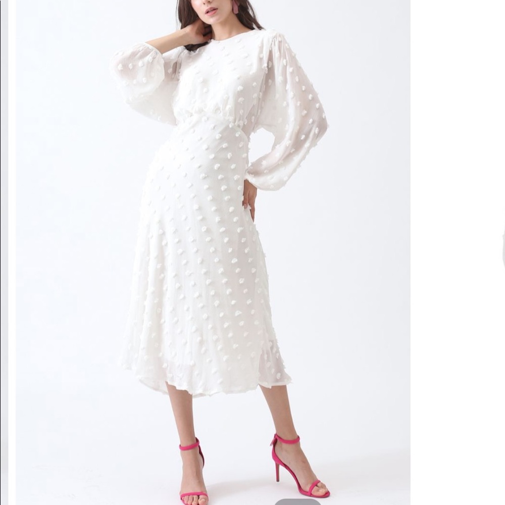 COPY - NWT Chicwich  COTTON CANDY SHEER MAXI DRESS IN WHITE
